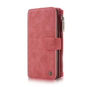 Leather Multifunctional Zipper Wallet with Phone Cover