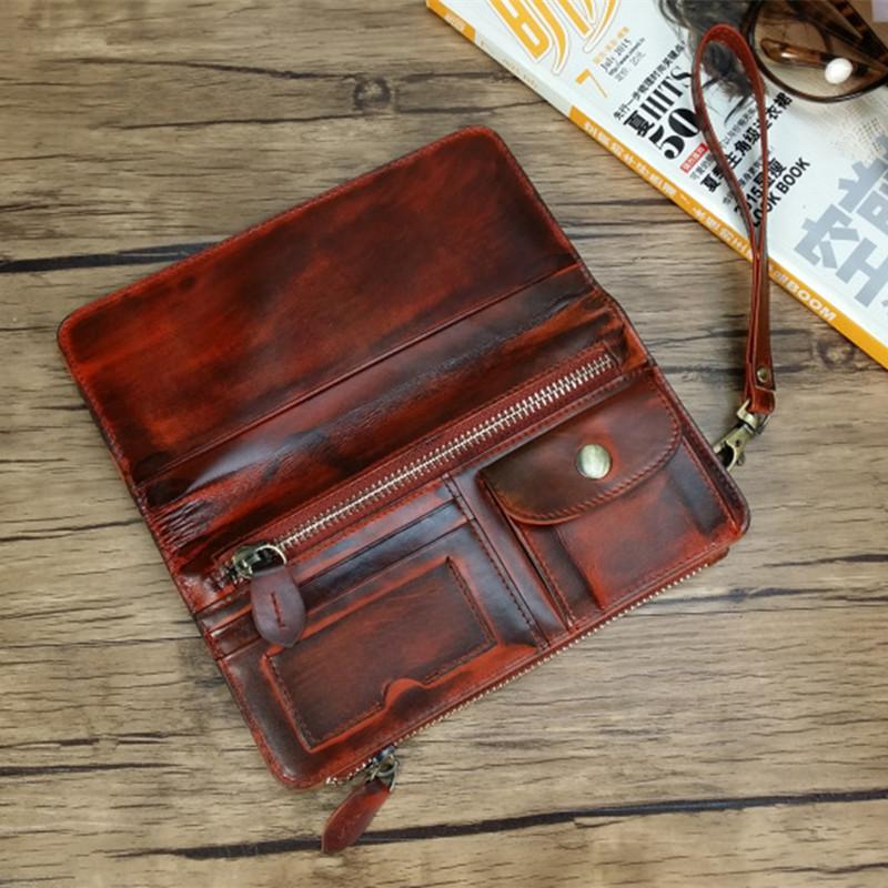 Handmade Brush-off Leather Wallet