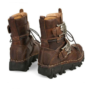 Handmade Genuine Cowhide Leather Skull Boots 的副本