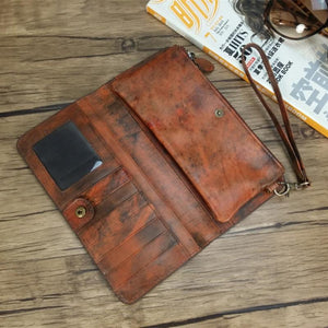 Handmade Brush-off Leather Wallet