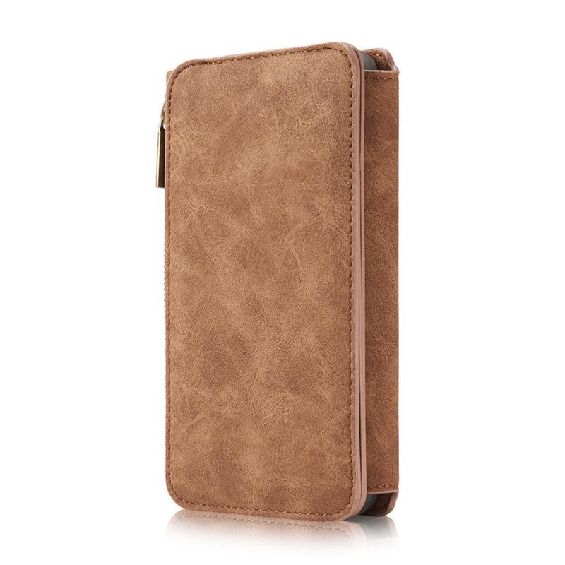 Leather Multifunctional Zipper Wallet with Phone Cover