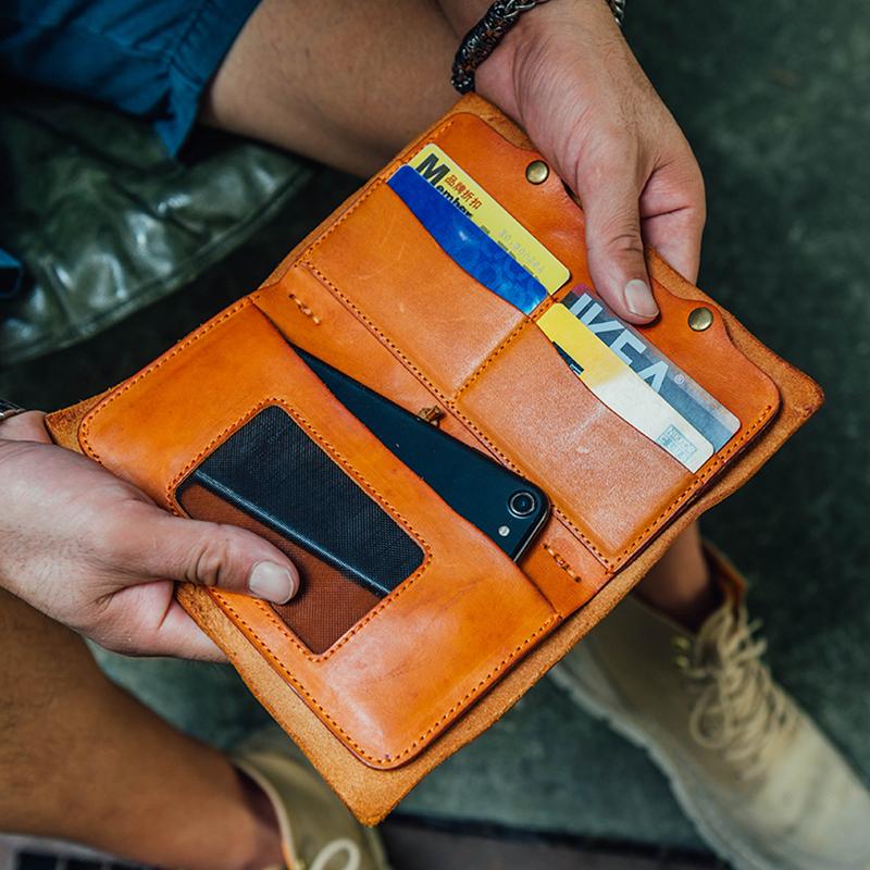Handmade Leather Multifunction Wallet