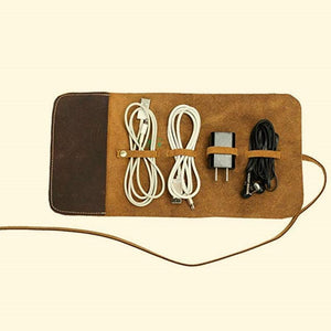 Headset & Data Wire Leather Storage Package