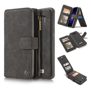 Leather Multifunctional Zipper Wallet with Phone Cover