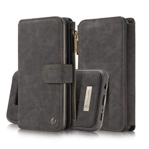 Leather Multifunctional Zipper Wallet with Phone Cover