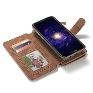 Leather Multifunctional Zipper Wallet with Phone Cover
