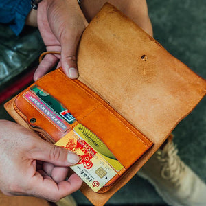 Handmade Leather Multifunction Wallet