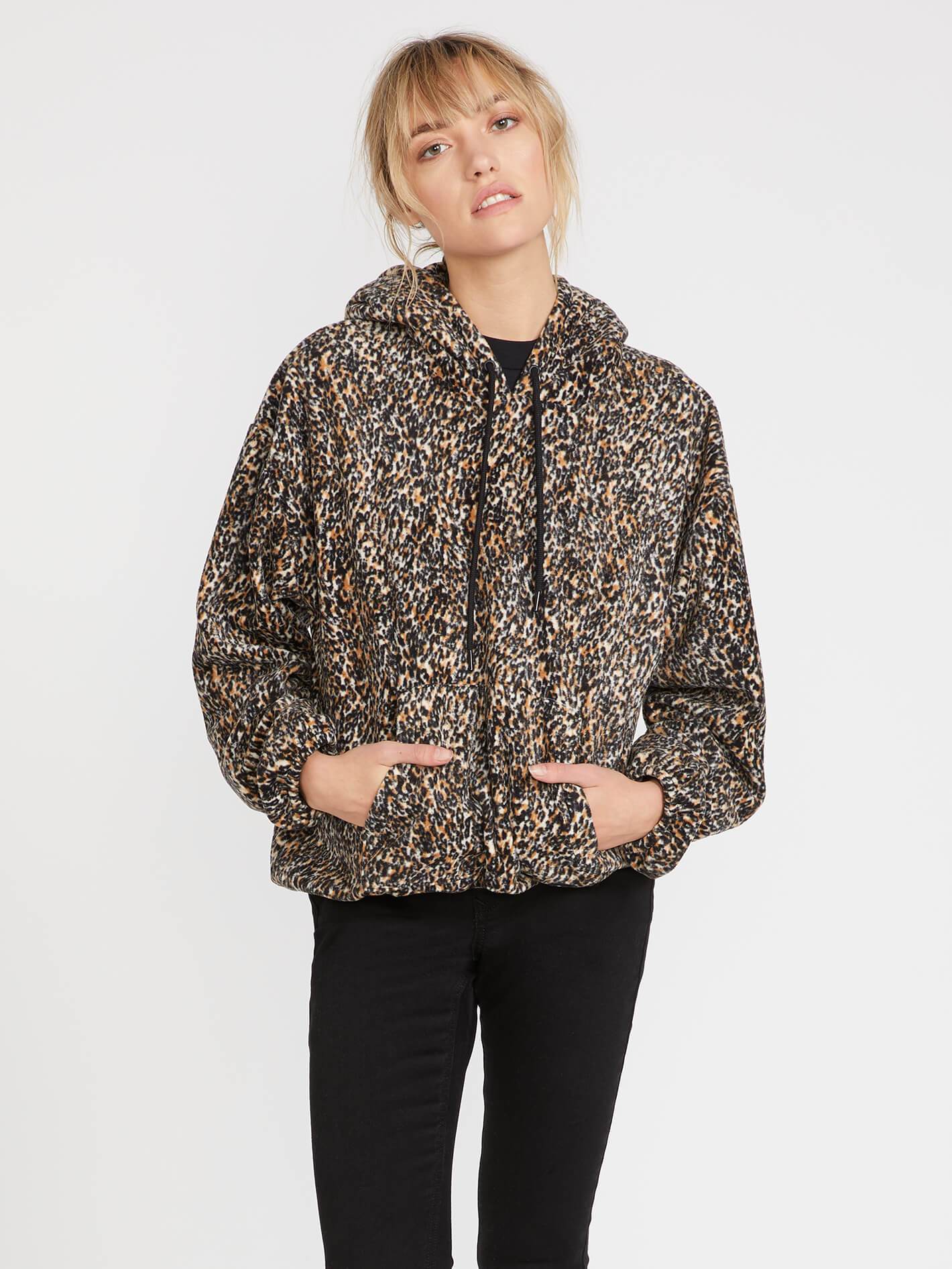 Straight Zipn Hoodie - Leopard (B3131909_LEO) [F]