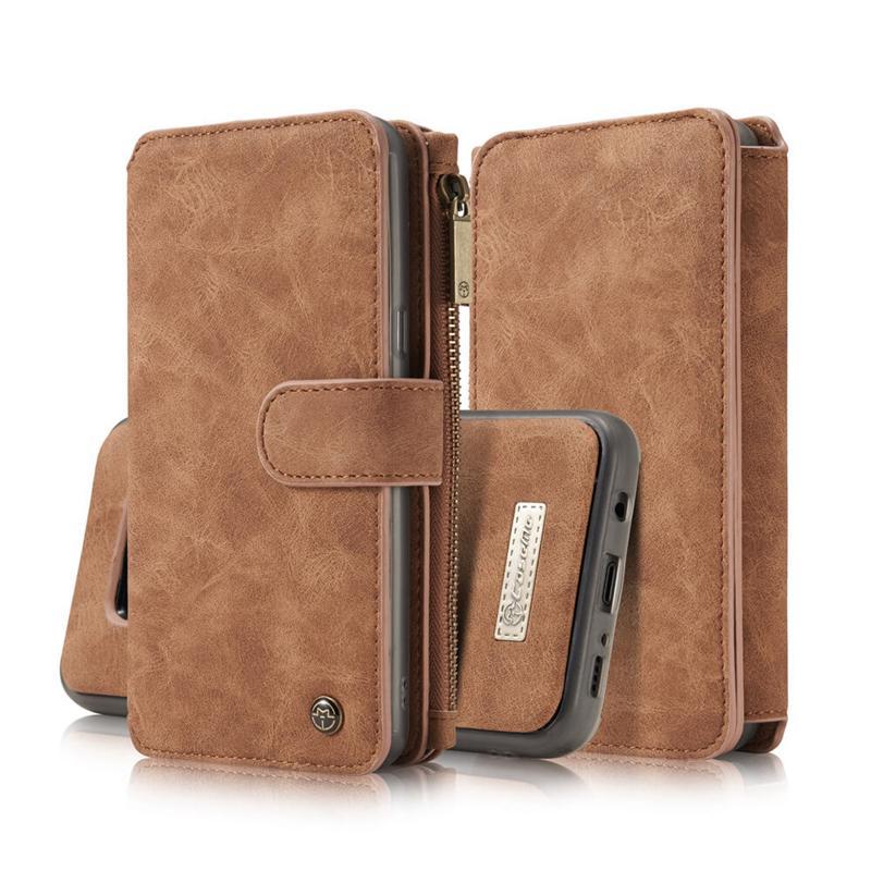 Leather Multifunctional Zipper Wallet with Phone Cover