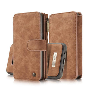 Leather Multifunctional Zipper Wallet with Phone Cover