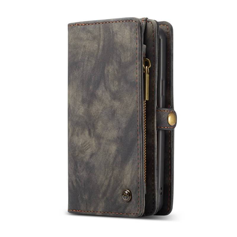 Leather Multifunctional  Zipper Wallet with Phone Cover（iphone）