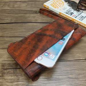Handmade Brush-off Leather Wallet