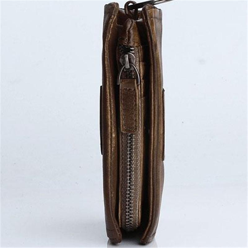 Handmade Vintage Zipper Leather Wallet