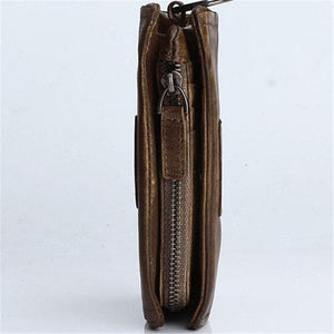 Handmade Vintage Zipper Leather Wallet