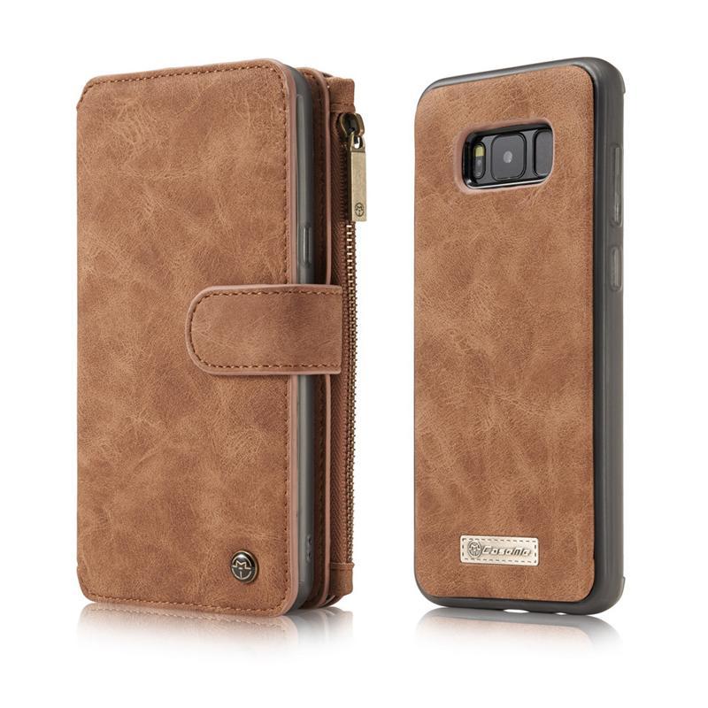 Leather Multifunctional Zipper Wallet with Phone Cover