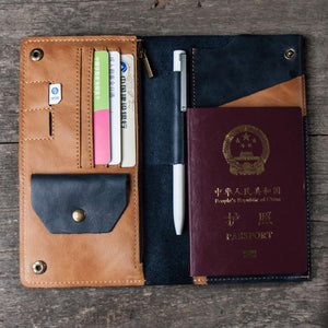 Leather Retro Travel Wallet
