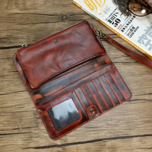 Handmade Brush-off Leather Wallet