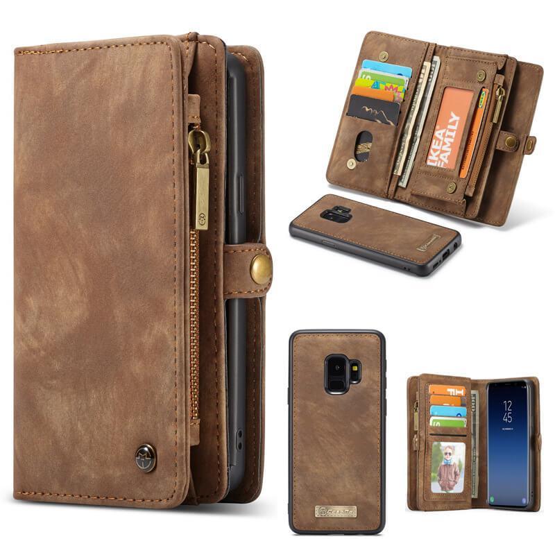 Leather Multifunctional  Zipper Wallet with Phone Cover（iphone）