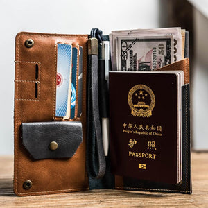 Leather Retro Travel Wallet