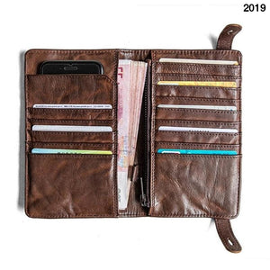 Full-Grain Leather Card Wallet Belt &