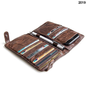 Full-Grain Leather Card Wallet Belt &