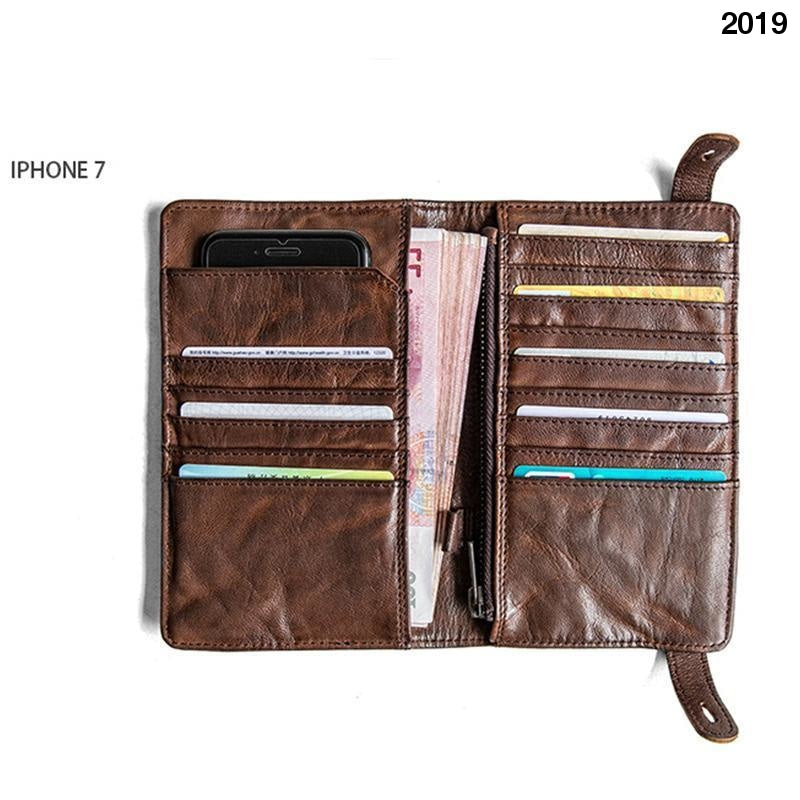 Full-Grain Leather Card Wallet Belt &