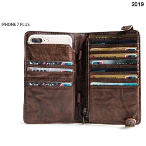 Full-Grain Leather Card Wallet Belt &