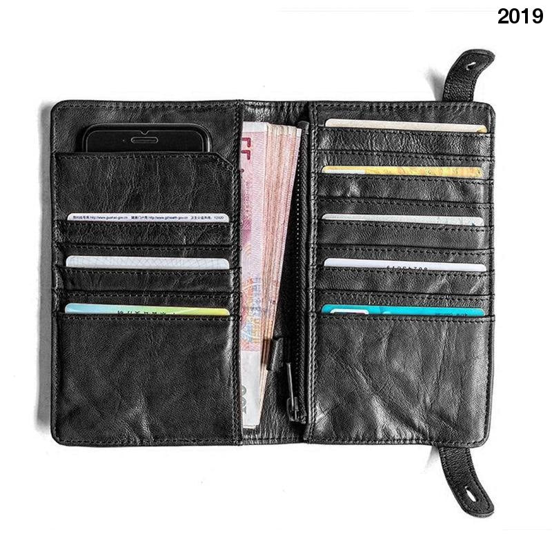 Full-Grain Leather Card Wallet Belt &