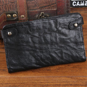 Full-Grain Leather Card Wallet Belt &